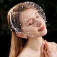 thumbnail image 4 of Langgg White Skin-friendly Tulle Birdcage Veil For Wedding Face Veil Birdcage Veil Hair Accessories Pearls, 4 of 6