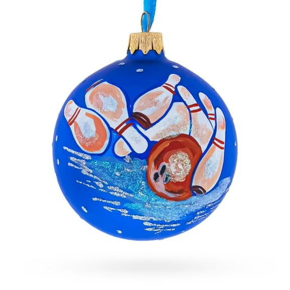 Bowling Glass Ball Christmas Ornament 3.25 Inches