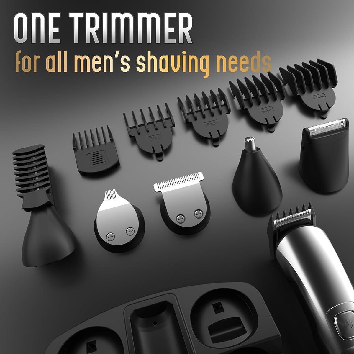 Beard Trimmer for Men, Waterproof Electric Razor for Nose,Body,Face,Mustache,Cordless Hair Clippers Shavers Grooming Kit, Gifts for Men Husband Father