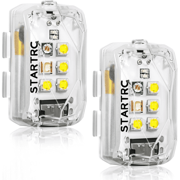STARTRC PHOTO Drone Strobe Light, Rechargeable Anti Collision LED Light for FAA Night Flying, Compatible with DJI Mini 4 Pro, Neo, Avata 2, Air 3S, 2 Pack