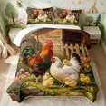thumbnail image 2 of Erosebridal Rooster Twin Quilt Set for Boys Girls, Farmhouse Garden Twin Coverlet Set, 2pcs 1 Bedspread and 1 Pillowcase, 2 of 7