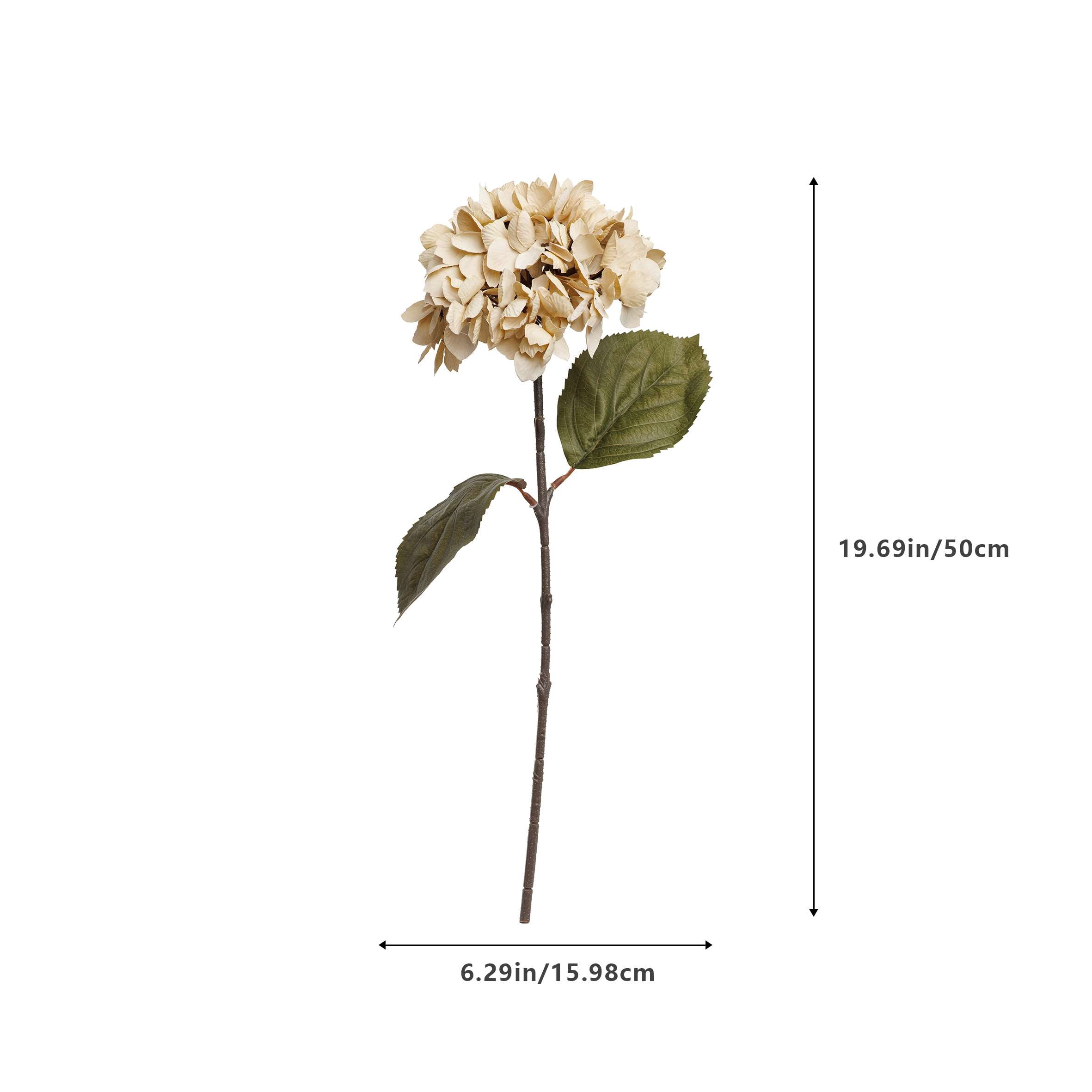 My Texas House Fall Faux Hydrangea Stem, Cream, 20"