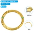 thumbnail image 2 of Uxcell 16Ga/1.2mm 19.69Ft Soft Bendable Brass Square Wire, Brass, 2 of 5
