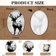 thumbnail image 3 of Canvas Wall Art Vintage Wood Forest Stag Farmhouse Adventure Campsite Camper Adventure Oval Framed Canvas Prints Vintage Wall Hanging Decor for Home Office Nursery Family Gift 8.6"x11.4", 3 of 7