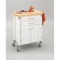 thumbnail image 1 of Pemberly Row Wooden Kitchen Cart in White and Natural, 1 of 2