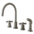 thumbnail image 2 of Kingston Brass KS8728ZX Robinet de Cuisine à Large Diffusion, Nickel Satiné, 2 of 2