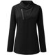 thumbnail image 4 of Blusa informal de manga larga suelta sólida a la moda para mujer Pompotops gfhjh10219, 4 of 7