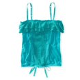thumbnail image 1 of Aeropostale - Camiseta sin mangas con tubo de encaje de color sólido para mujer, verde, pequeña Aeropostale Cami, 1 of 2