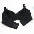 thumbnail image 5 of GEWSEY Sexy Lace Bras for Women Push Up V Neck Wireless Lined Comfort Bralettes Support Comfort Everyday Mesh Seamless Bra (Black, 38D), 5 of 5