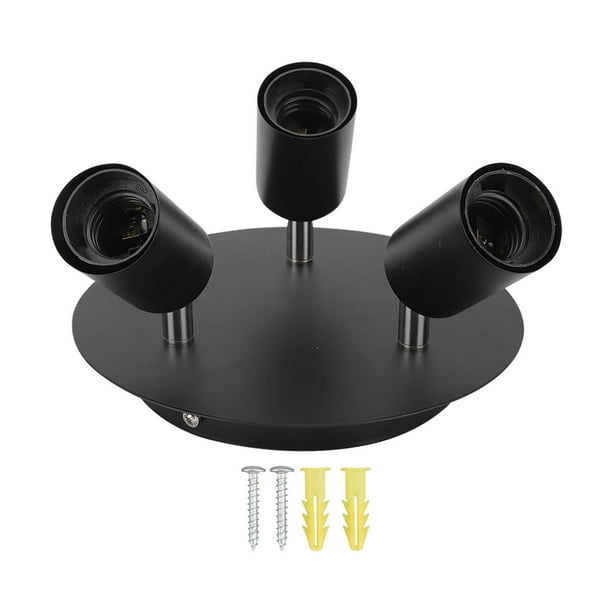 Soporte para foco de techo, soporte para foco de techo, 3 soportes para lámpara de techo, accesorio redondo para foco de techo, valor excepcional Jadeshay A