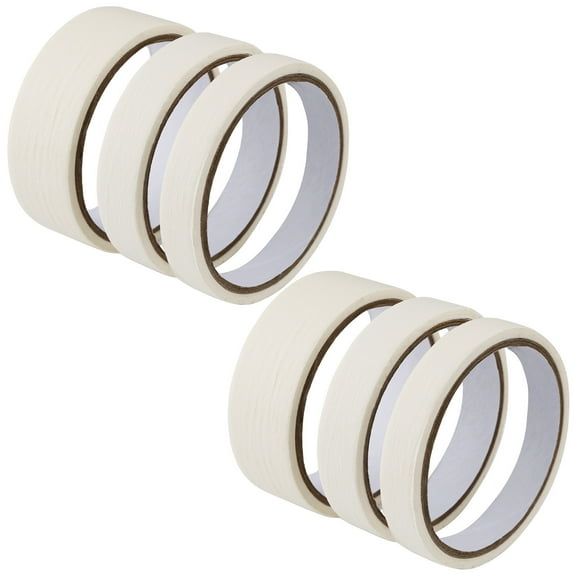 2 Pack General Purpose Masking Tape 1 Inch Wide White Painters Tape Paper Tape Removes Easily Without Leaving Sticky Residue, Easy-to-Tear