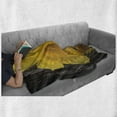 thumbnail image 6 of Dutch Soft Flannel Fleece Throw Blanket, Image of Trumpet Daffodil Flower Known as Dutch Master Photo Print, Cozy Plush for Indoor and Outdoor Use, 50" x 70", Dark Cocoa Earth Yellow, by Ambesonne, 6 of 6