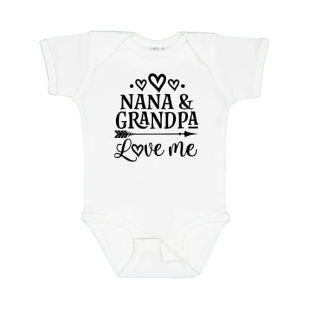 

Inktastic Nana and Grandpa Love Me Gift Baby Girl Bodysuit
