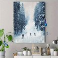 thumbnail image 4 of UXIEQU Winter Skiing Vintage Art Canvas Wall Art Print 15.75x11.81 Inches, 4 of 8