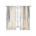 thumbnail image 2 of Sheer Curtains 72 Inches Long, Beige Grey Light Filtering Window Curtains for Living Room, Abstract Mottled Art Retro Modern Painting Rod Pocket Voile Sheer Curtain Drapes, 52"W x 72"L, 2 Panels, 2 of 8