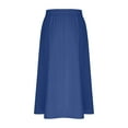 thumbnail image 5 of CHGBMOK Women's Summer Skirts Casual A-Line Drawstring High-Waisted Midi Skirt with Pockets, 5 of 6