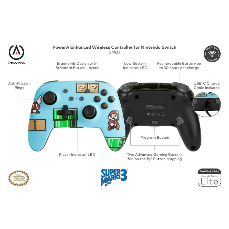 PowerA Enhanced Wireless Controller for Nintendo Switch - SMB3