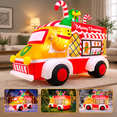 6ftmas Inflatables Truck Gingerbread Car Blow Up Yard Decoration Xmas ...