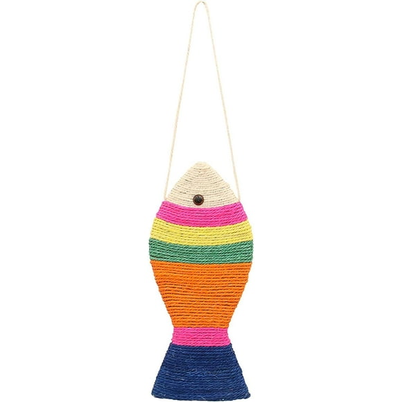 Sisal Cat Scratcher Pad Cardboard Hanging Fish Cat Scratcher Board Cat Claws Care Toy Cat Scratching Mat For Cat Grinding Claws And Protecting Furnitu