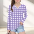 thumbnail image 2 of LIaqionyy T-Shirts à Manches Longues pour Filles Blouse Basique Décontractée Douce Tops Mignons pour l'Automne, 2 of 7