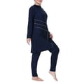 thumbnail image 5 of HNMKIU Swimsuits for Women Plus Size Full Coverage Loose Fit Long Sleeve Swim Dress with Hood and Pants Womens Swimwear 02_Blue，XXXL, 5 of 7