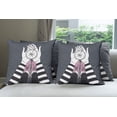 thumbnail image 6 of Ambesonne Compass Throw Pillow Cover 4 Pack, Search for Love Girl, 16", Blue Grey White, 6 of 7