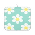 thumbnail image 2 of Flowers Green Background Dish Drying Mat for Kitchen, Quick Drying Absorbent Soft Durable 18 x 24", 2 of 10