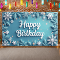 thumbnail image 4 of Snowflake Theme Banner Winter Style Decorative Design Celebration Banner for Birthday Party Event Decoration Holiday Celebration, 4 of 9