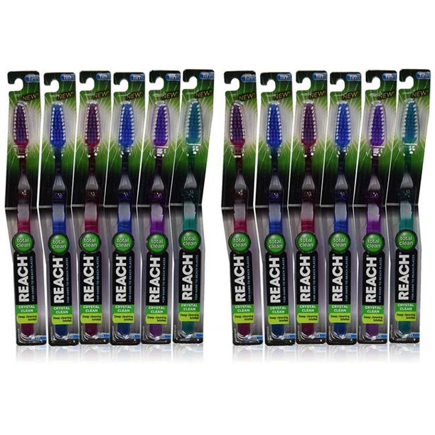 Reach RTBFIRMNEW Crystal Clean Toothbrush Firm Pack of 12 Walmart
