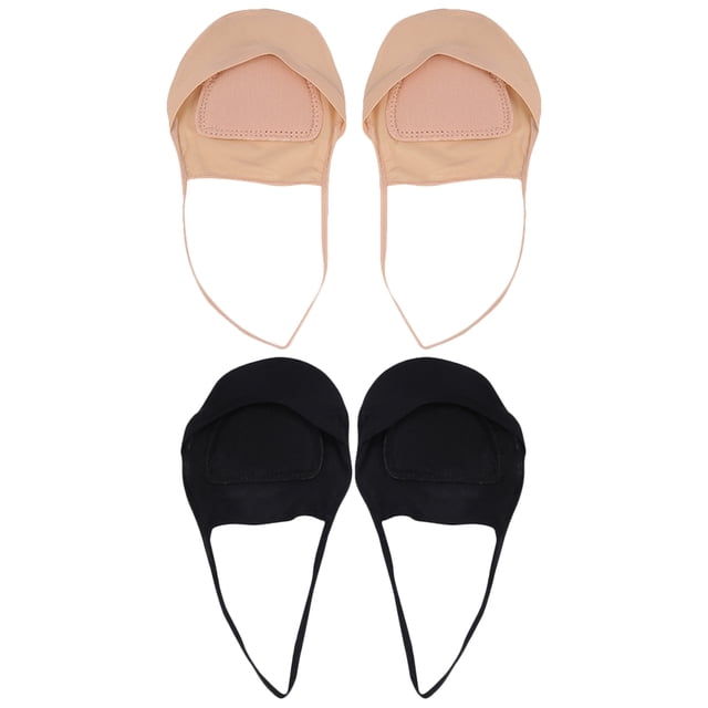 2 pares de calcetines de media caña para mujer, con amortiguación para los pies, calcetines de tacón alto para mujer