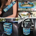 thumbnail image 4 of HUISEFOR Sea Turtle Car Seat Cover Full Set Breathable Scratch-Resistant 15 Packs Set Including Car Steering Wheel Cover, Belt Cover, Air Vent Storage Bag, Fit for Most Sedans SUVs, 4 of 7
