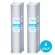 Geekpure 20 inch Universal Compatible Carbon Block Water Filter Remove Chlorine Taste Odors- 4.5 inch x 20 inch (4 Pack)