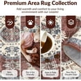 thumbnail image 3 of HOMERRY 5' x 7' Area Rug for Living Room Boho Vintage Floral Non Slip Washable Indoor Carpet, Red, 3 of 5