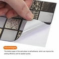 thumbnail image 3 of 60Pcs 3D Wall Stickers, 10 x 10cm Square Mosaic Tile Wallpaper Self-Adhesive Waterproof Black Gold, 3 of 6