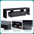 JDZHAPPYLIFE TV Stand for 70+ inch TV with LED Entertainment Center