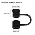thumbnail image 2 of 24Pack Straw Cover Cap, Black Silicone Straw Tips Cover Fits 8mm/0.32" OD Drinking Straws, 2 of 7