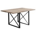 thumbnail image 3 of Monarch Specialties Dining Table, 60" Rectangular, Kitchen, Dining Room, Metal, Laminate, Brown, Black, Contemporary, Modern, 3 of 3