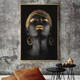 thumbnail image 3 of Pinturas Decorativas Maquillaje Dorado Pintura en Lienzo Cuadros de Arte de Pared Arte de Pared de Mujer Negra para Sala de Estar Decoración del hogar Carteles e Impresiones, 30 * 45 cm oso de fresa Hogar, 3 of 5