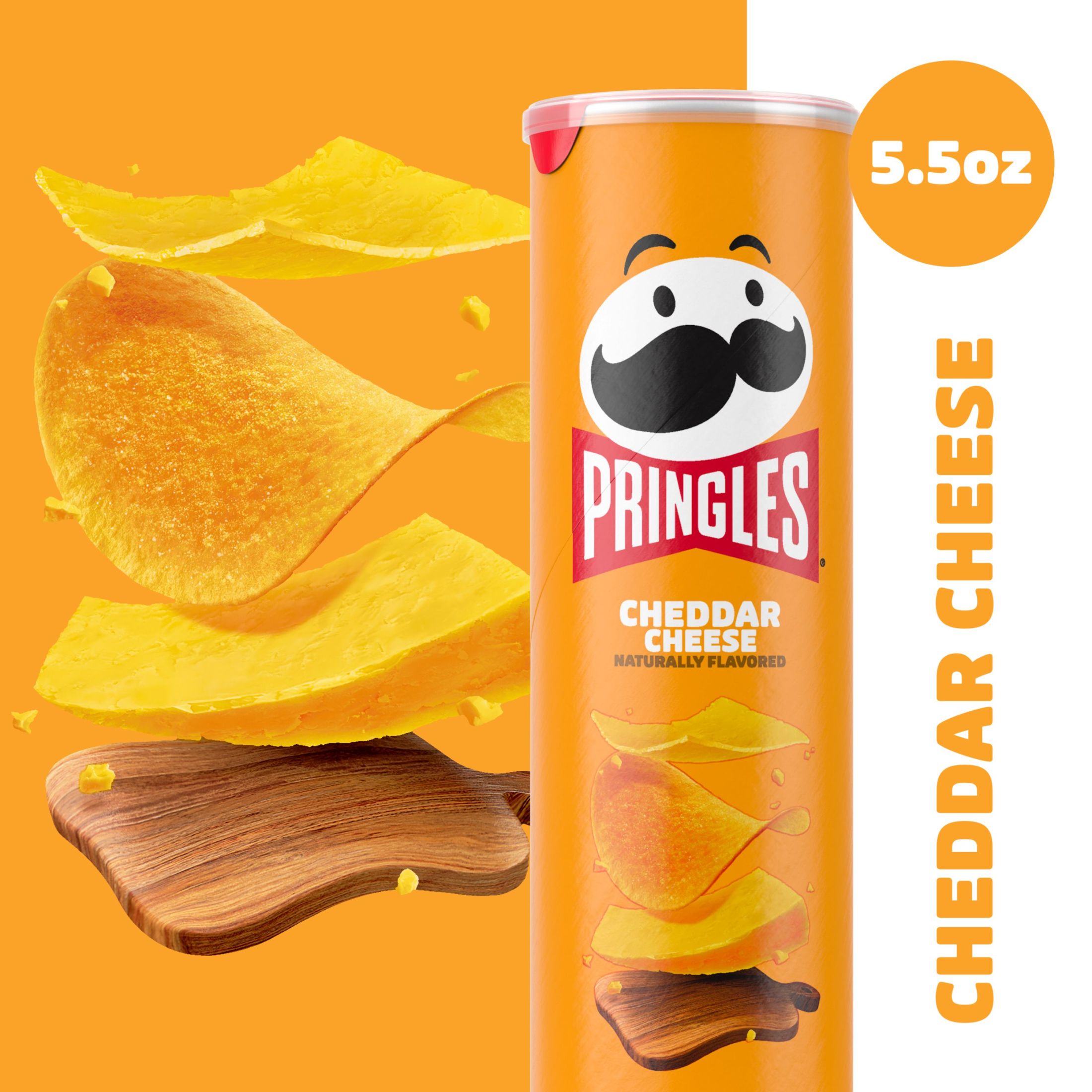 Pringles Cheddar Cheese Potato Crisps Chips, Lunch Snacks, 5.5 oz - image 4 of 14