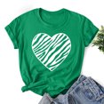 thumbnail image 3 of Charella Short Sleeve Shirts for Women Valentines Day Gifts Crewneck T-shirt 2025 Trendy Tops,Green,XL, 3 of 3
