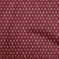 thumbnail image 1 of oneOone Rayon Maroon Fabric Christmas Quilting Supplies Print Sewing Fabric By The Yard 56 Inch Wide, 1 of 5