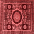 thumbnail image 1 of Ahgly Company Machine Washable Indoor Square Abstract Red Modern Area Rugs, 3' Square, 1 of 4