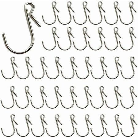 

100PCS Metal Mini Gutter Hang Hooks Christmas Lights Ornament Hook Weatherproof Light Clips Hooks for Hanging Xmas Decoration Outside String Lights Art Craft Display Party Decorations
