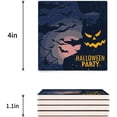 thumbnail image 3 of FMSHPON Happy Halloween Set of 4 Coaster for Drinks, Absorbent Ceramic Stone Coasters Cup Mat with Cork Base for Home Kitchen Room Coffee Table Bar Decor, 3 of 4
