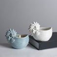 thumbnail image 4 of AOOOWER Ceramic Conch Shape Candle Tray Easy Cleaning Coastal Theme Succulents Pot Decors, 4 of 10