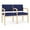Blue, variant on Lenox Wood Reception Waiting 2-Seat Tandem Seating / Natural Wood / Blue