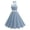 Light Blue, variant on Womens Plus Size Polka Cocktail Swing Dresses Vintage 50s Buttons Belted Retro Rockabilly Swing Dress Pinup Formal Party Fit & Flare Halter Neck Sundress