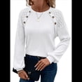 thumbnail image 1 of Blusas Tipo Túnica para Mujer, Cuello Redondo, Elegantes, con Encaje y Retazos, Blusas Informales, Suéteres. M, 1 of 7