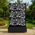 thumbnail image 6 of Metal Privacy Screen with Planter Box, 73"x 47"x 16" Garden Decorative Planter Box  with Trellis & Wheels for for Climbing Plants, Vegetable, Vines, 6 of 6