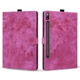 thumbnail image 2 of FJLBDE Case for Samsung Galaxy Tab S10 Lite/S10 FE/S9 FE 10.9-Inch/S9 11-Inch with Stand, Card Slot, Auto Wake/Sleep, Embossed Cat PU Leather Cover, Rose, 2 of 7